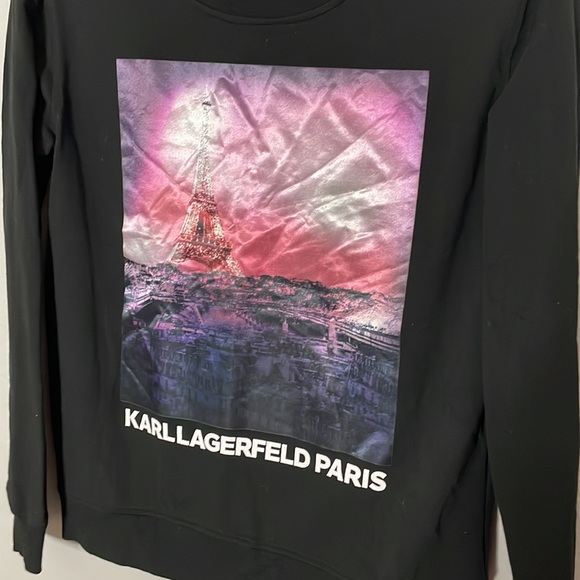 Karl Lagerfeld Paris Sunset Eiffel Cotton-Blend Sweatshirt - Picture 4 of 14